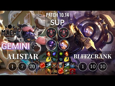MCX Gemini Alistar vs Blitzcrank Sup - KR Patch 10.14