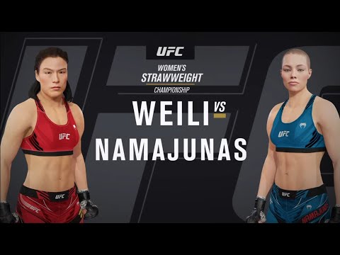UFC Welli Zhang Vs. Rose Namajunas  (CPU vs. CPU)  PS4 Prediction