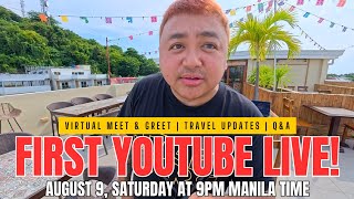 FIRST YOUTUBE LIVE! | Virtual Meet & Greet + Travel Updates + Q&A
