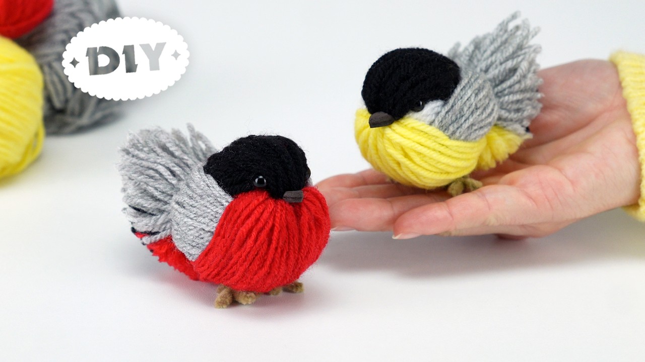 🐦 Easy and Simple! 🐤 How to Make Birds Out of Yarn 🧶