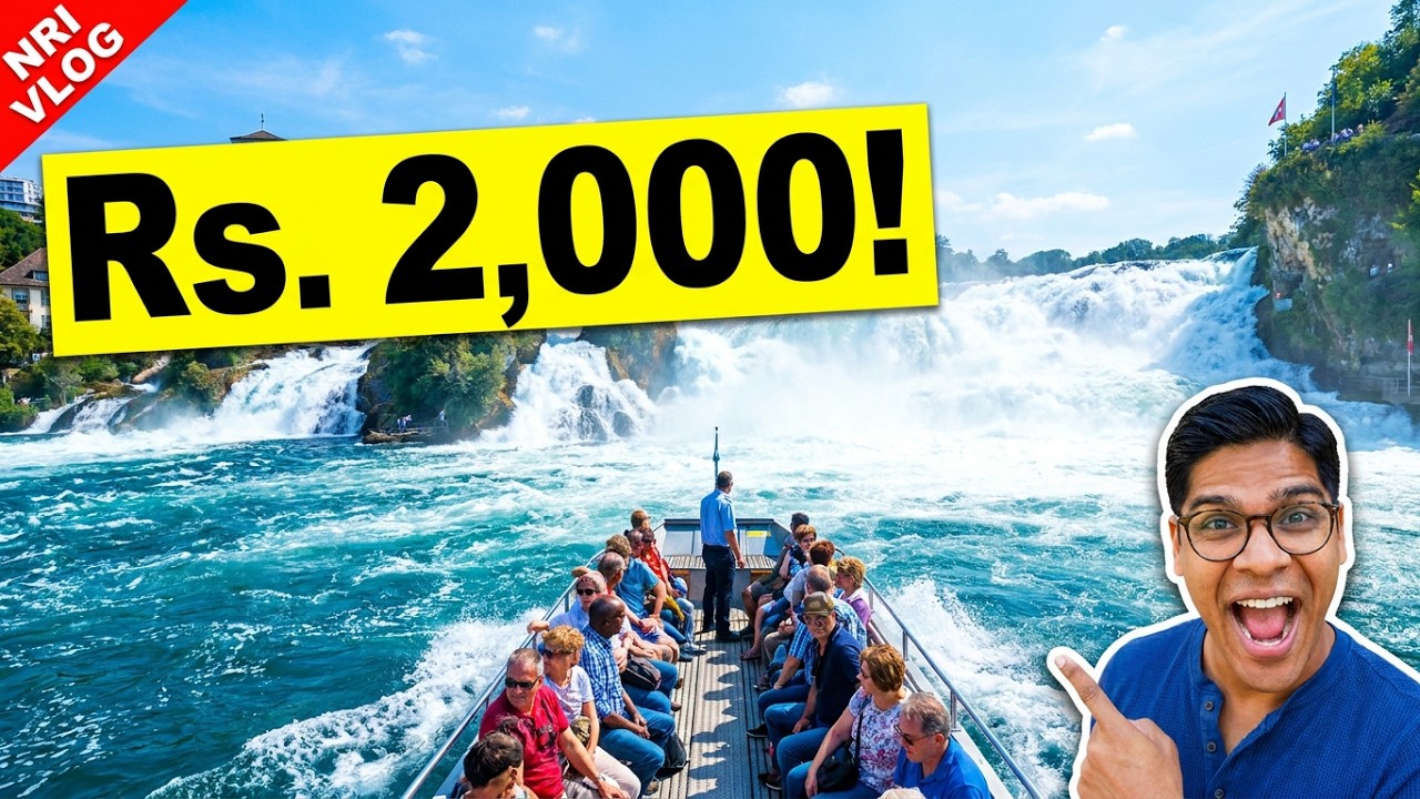 We Went Inside a Waterfall! (Rhine Falls)