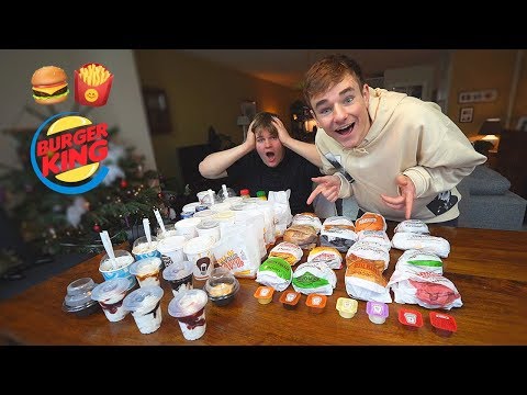 HET HELE MENU VAN DE BURGER KING BESTELLEN!