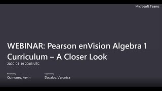 Savvas enVision | Algebra 1 - A Deeper Look