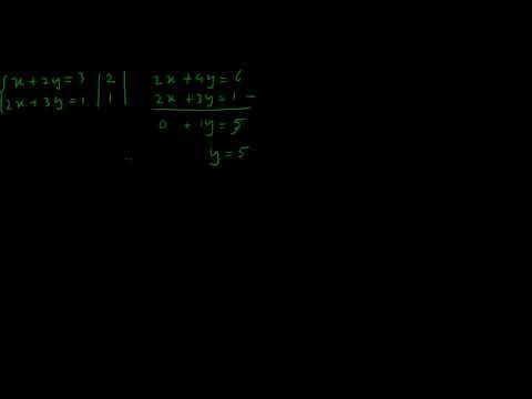 ENG1 wiskunde basis stelsel vergelijkingen mbv eliminatie