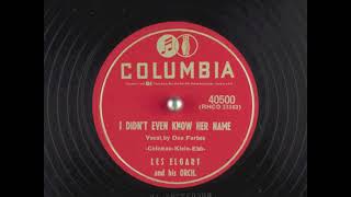 I Didn&#39;t Even Know Her Name (1955) - Don Forbes