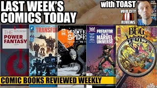 Last Week's Comics Today - Tuesday, August 19th, 2025 - Comic Reviews