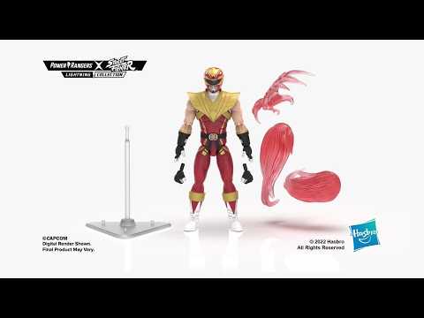 Power Rangers X Street Fighter Lightning Collection Morphed Ken Soaring Falcon Ranger Collab Figure thumbnail
