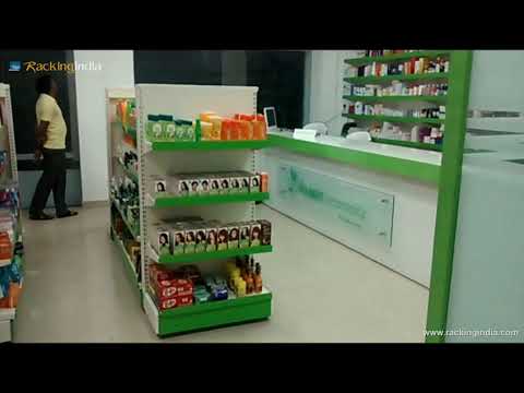 Metal departmental store rack, for grocery