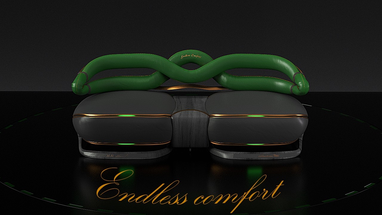 Endless Comfort Sofa of my own design 3D Model