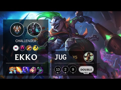 Ekko Jungle vs Nidalee - KR Challenger Patch 11.1