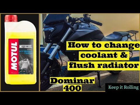 HOW TO CHANGE COOLANT & FLUSH RADIATOR ON DOMINAR 400 BS6 | MOTUL MOTOCOOL | DIY #keepitrolling