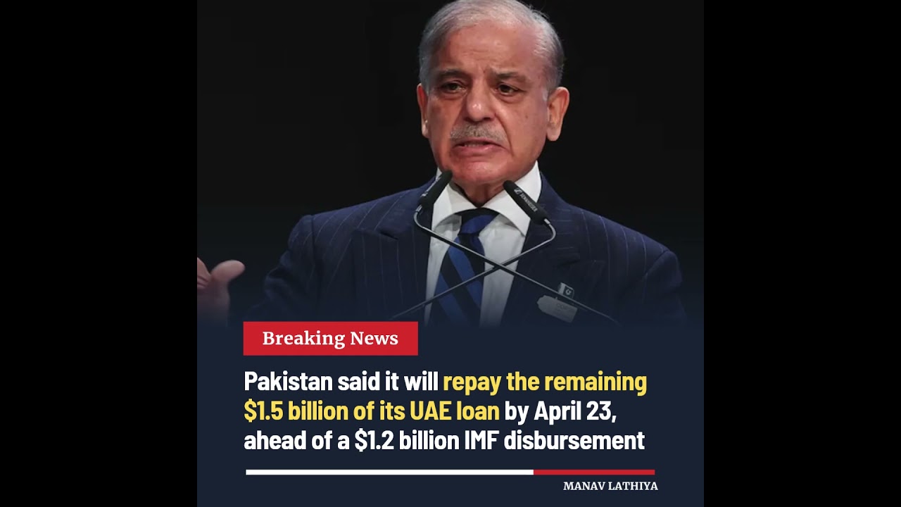 Pakistan to Repay $1.5B UAE Loan Ahead of IMF Disbursement #pakistan #uae #imf #economy #shorts