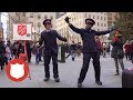 Christmas Dancing Bell Ringers in New York City - Salvation Army