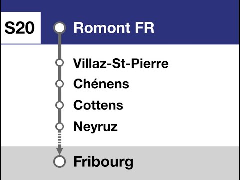 SBB CFF Ansagen/annonces (TPF) » S20 Romont FR — Neuchâtel (2022) | SLBahnen