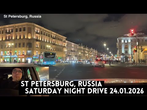 ST PETERSBURG, Russia Saturday Winter Night Drive. Chat and Music | 24.01.2026