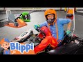 Blippi Drives A Go Kart Learn About Engines Numbers Educational Videos For Kids