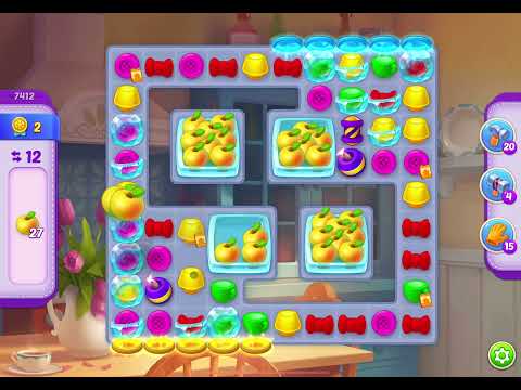 HomeScapes Level 7412 no boosters (14 moves)