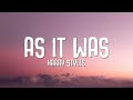 Harry Styles - As It Was (Lyrics)