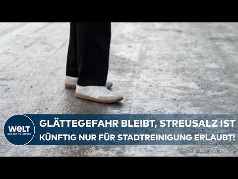 Video Thumbnail: BERLIN: Glättegefahr vs. Umweltschutz – Einsatz von Streusalz für Bürger wieder verboten