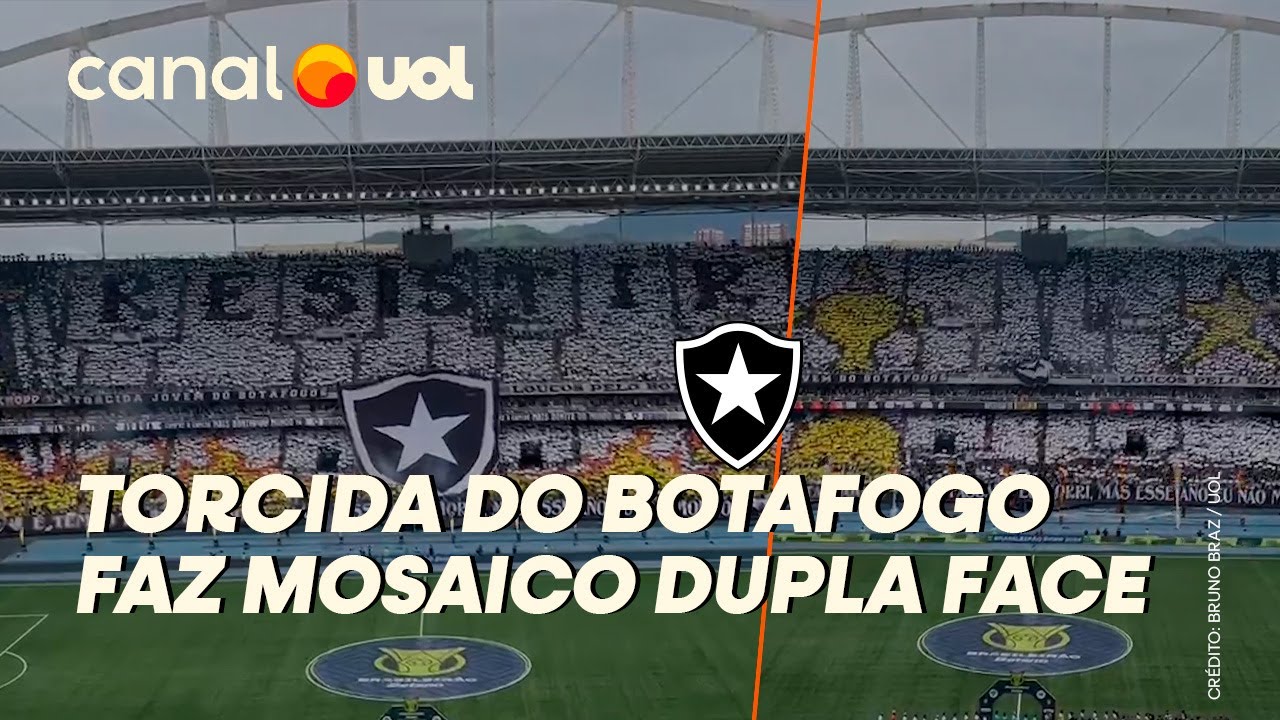 TORCIDA DO BOTAFOGO FAZ MOSAICO DUPLA FACE CONTRA SÃO PAULO