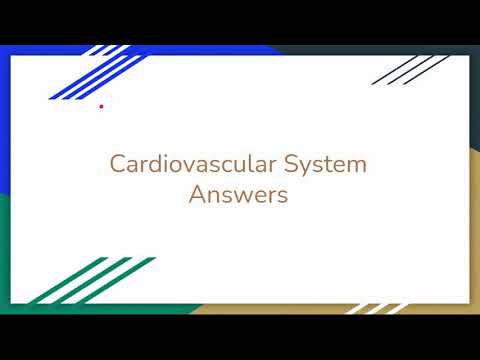 OCR GCSE PE Cardiovascular System Answers