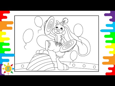 Poppy Playtime 2 | Bunz Bunny Coloring Page | Bunz Bunny At The Circus Coloring | Unknown Brain