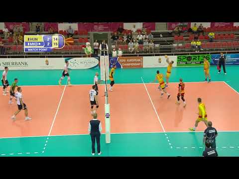 Nikola Gjorgiev (MKD) finishes off dramatic #EuroVolleyM qualifier with Hungary