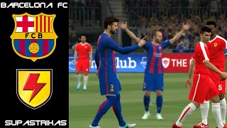 SUPASTRIKAS VS BARCELONA FC  PRO EVOLUTION SOCCER 