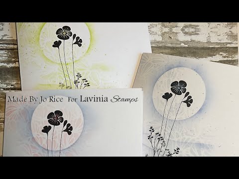 Garden Poppy Trio by Jo Rice #laviniastamps #cardmaking