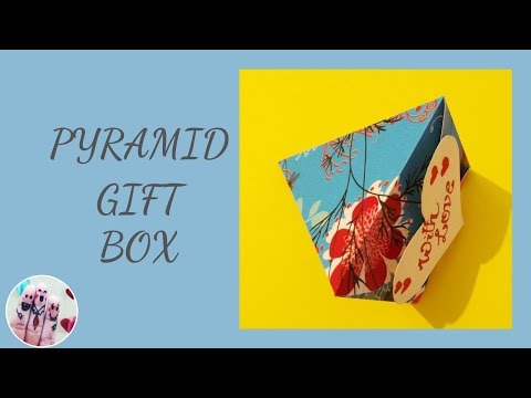 Pyramid gift box || How to make triangular gift box || DIY gift box ||