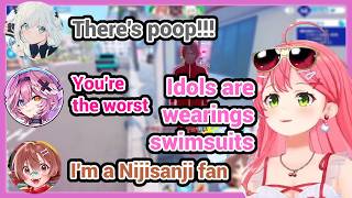 This is How Miko Promoted the Pool!!! And then Korone Fubuki Lui got Poop Panic Moment!!!!