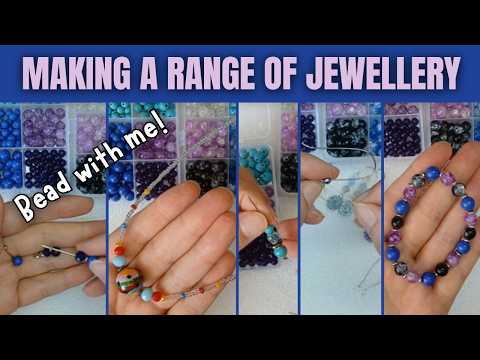 Beading Session -  Earrings, a Bracelet & Necklace with my Beebeecraft Bead Haul