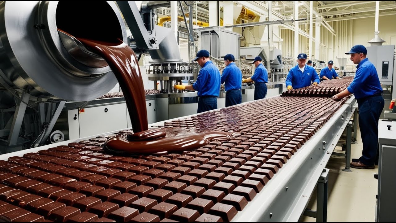 Como se HACE el CHOCOLATE 🍫 -  PROCESO de FÁBRICA🏭