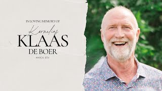 Funeral Service for Klaas Kornelis de Boer