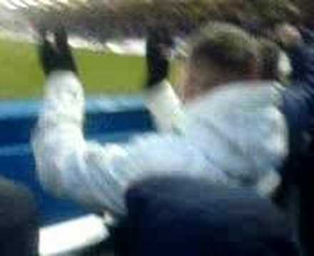 Hartlepool fans celebrate 2nd goal v Walsall