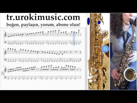 Saksafon dersleri (alto) Justin Bieber - Sorry Notalar Eğitim Bölüm#1 um-i723