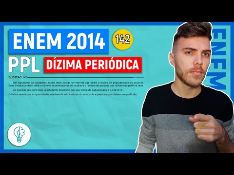 🛑142 Enem 2014 PPL - DÍZIMA PERIÓDICA - Um estudante se cadastrou numa rede social na internet que