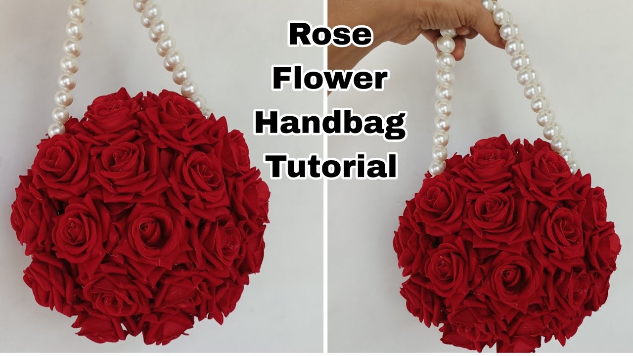Rose Flower Handbag Tutorial|| Flower Handbag Tutorial|| 