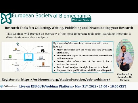 ESB Webinar Series – No. 11 – Research Tools Box