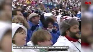 Gordon Lightfoot sings &#39;Alberta Bound’ at the 1988 Olympics