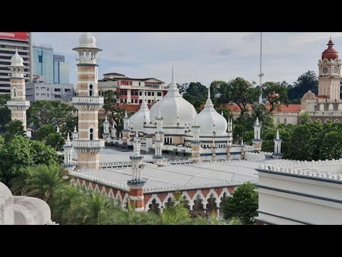 4K sultan abdul samad jamek mosque walking tour Malaysia Kuala Lumpur 2024