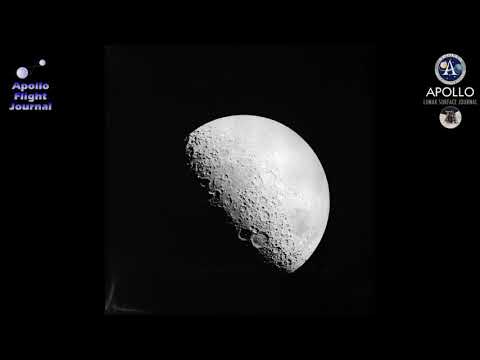 Apollo 15: Receding Moon from Metric camera