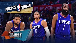 Clippers a crap shoot, Celtics & Sixers challenge Nuggets in Nick's Tiers | NBA | FIRST THINGS FIRST
