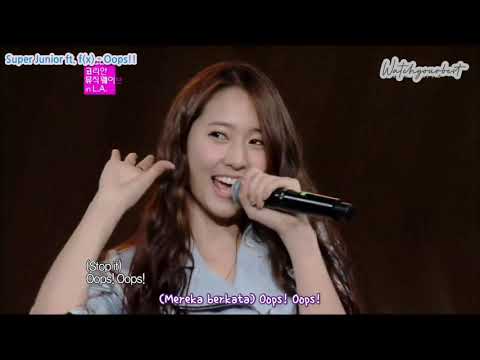 [LIVE STAGE] Super Junior ft. f(x) - Oops!! [INDOSUB]
