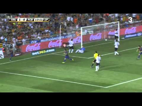 Valencia - Barça (1-1 Gol de Pedro)