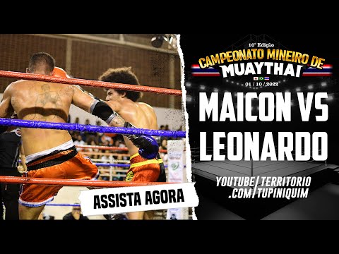 Maicon vs Leonardo - Campeonato Mineiro de MuayThai FMTEMG 10ª Edição