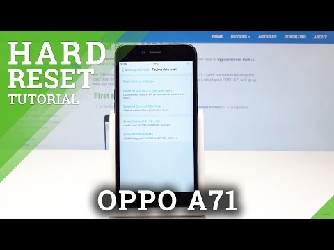 HARD RESET OPPO A71 - Delete All Content & Settings