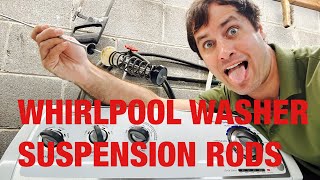 How to fix a Whirlpool washer getting off balance — suspension rod W10780048 swap and recalibration