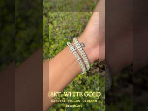 18kt White Gold Bracelet 10.17 Carat Yellow Natural Diamond Bracelet Gold Diamond Jewelry for Women