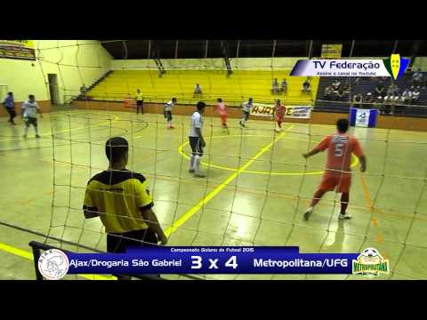 Gols - Ajax/Drogaria São Gabriel x Metropolitana/UFG - Goianão de Futsal 2015 - Ad. Masc. - 1ª Fase